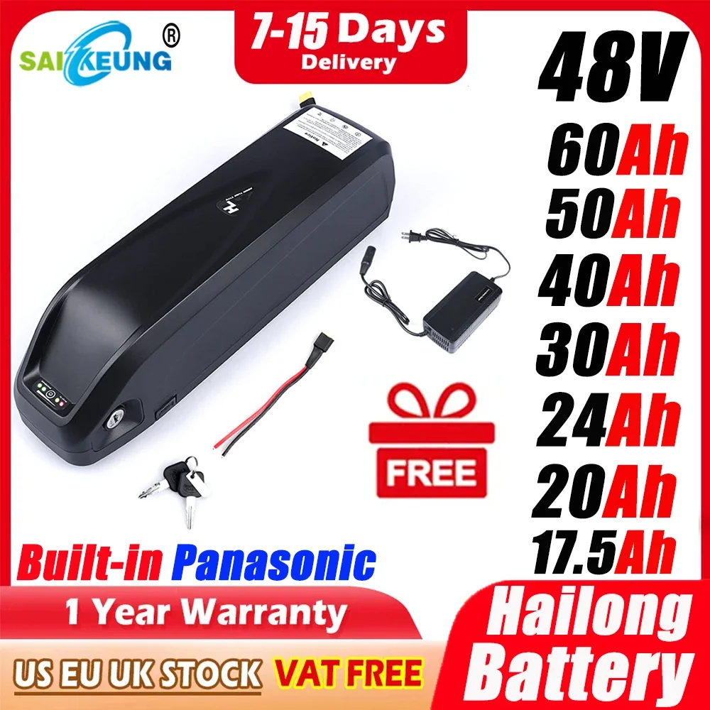 Ebike Battery 48V 20Ah Hailong - Originele 48V 52V 20AH 60V Ebike
