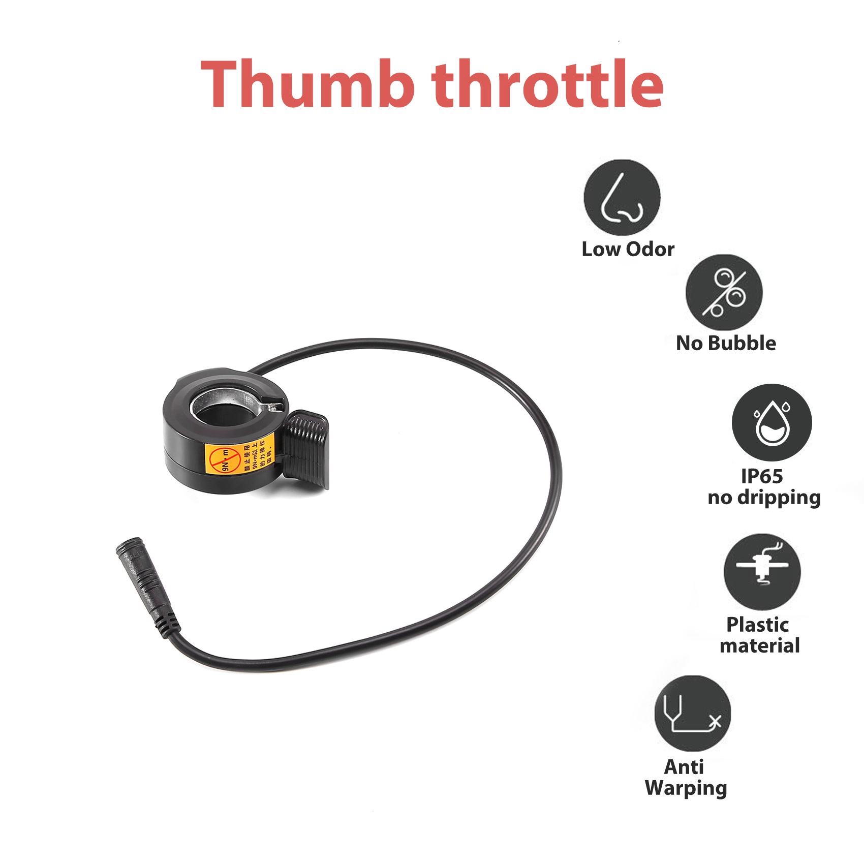 AB31-Thumb Throttle Voor Bafan - Mid Drive Motor Kit 52V 1000W recensie en prijs