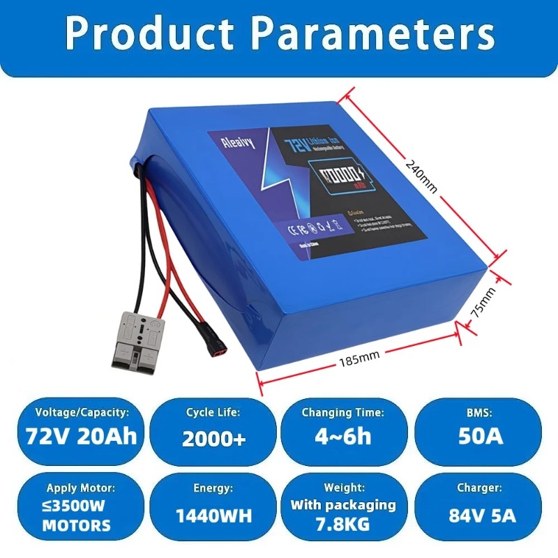 21700 72V Batterij 20S4P 20AH  - Electric Bicycle Battery 72V 30Ah recensie en prijs