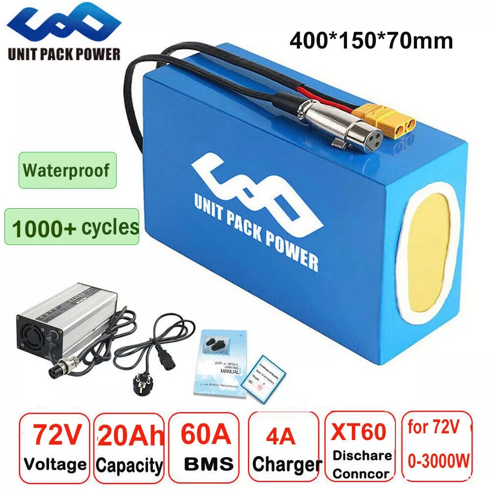 72V 40AH Ebike-batterijpakket  - Electric Bicycle Battery 72V 30Ah recensie en prijs